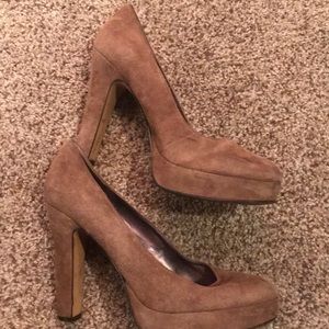 Nine west brown suede heels